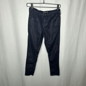 Topshop Coated Leigh‎ Blue Skinny Jeans